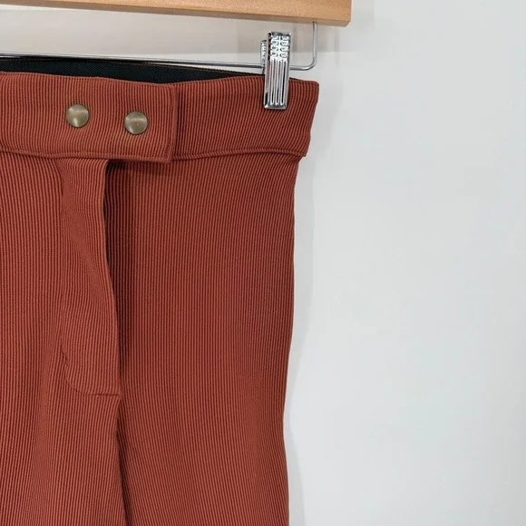 American Apparel Womens Size XS Riding Pant Henna Rust Ribbed High Waisted - Picture 5 of 10